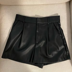 Zara faux leather high waisted shorts
